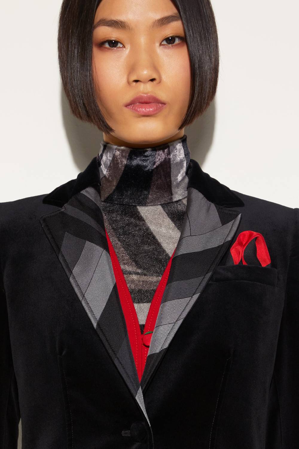 Pucci Blazer Monopetto In Velluto Con Finiture Iride