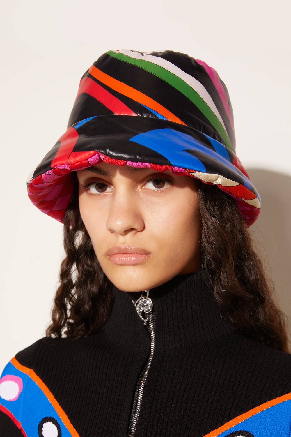 Pucci Cappello Da Pescatore Reversibile Con Stampe Marmo E Giardino