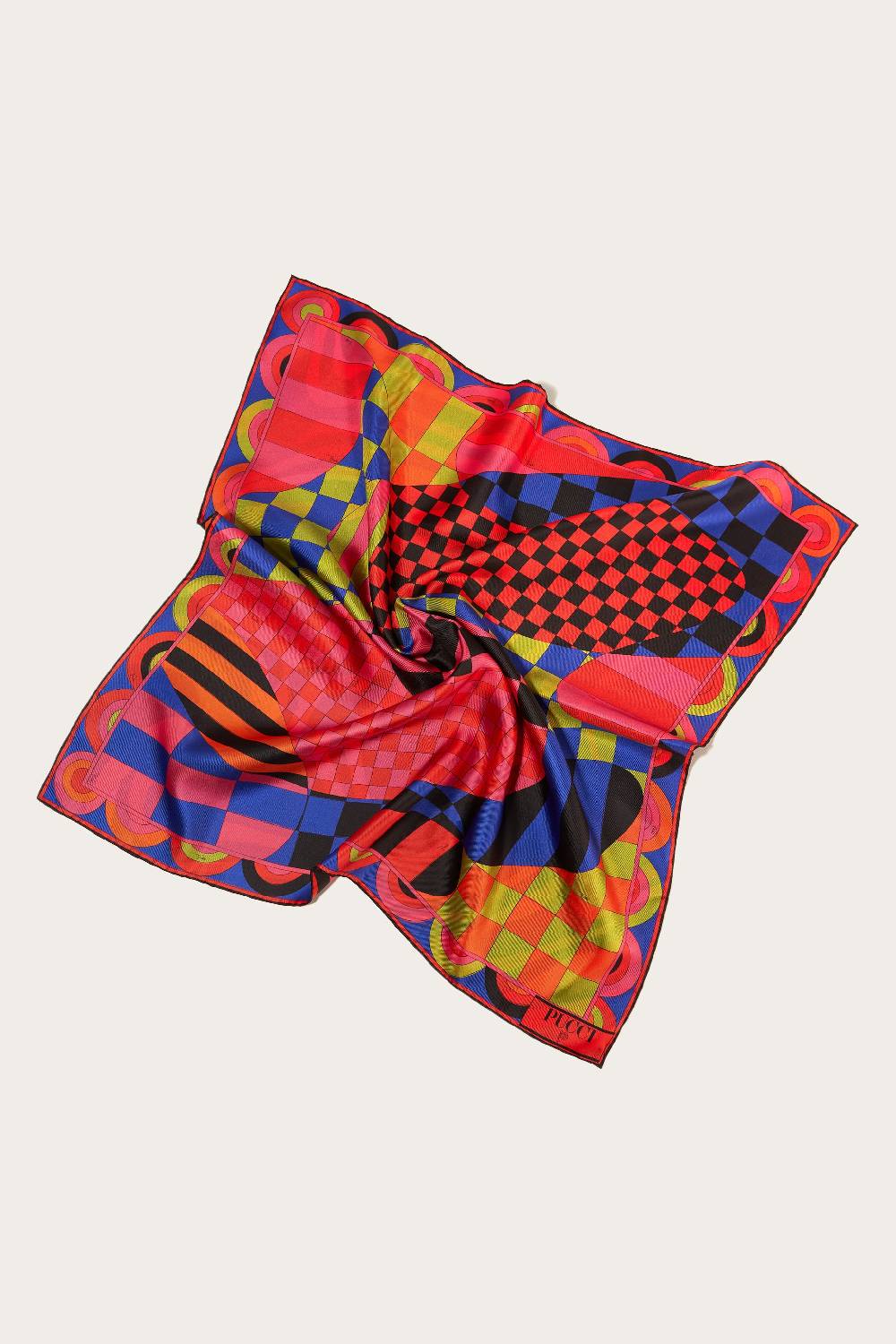 Pucci Carré grande in seta con stampe Giardino e Marmo