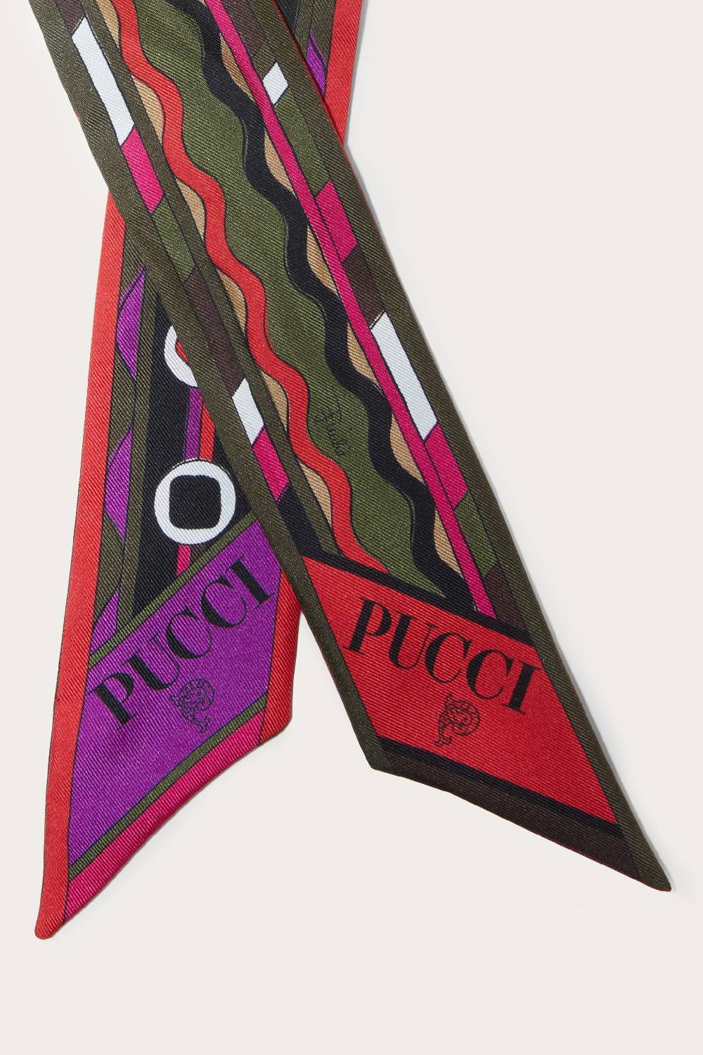 Pucci Foulard In Seta Con Stampe Vivara E Bersaglio
