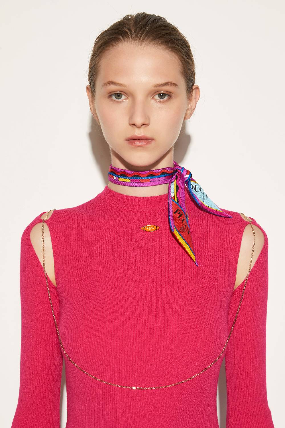 Pucci Foulard In Seta Con Stampe Vivara E Bersaglio