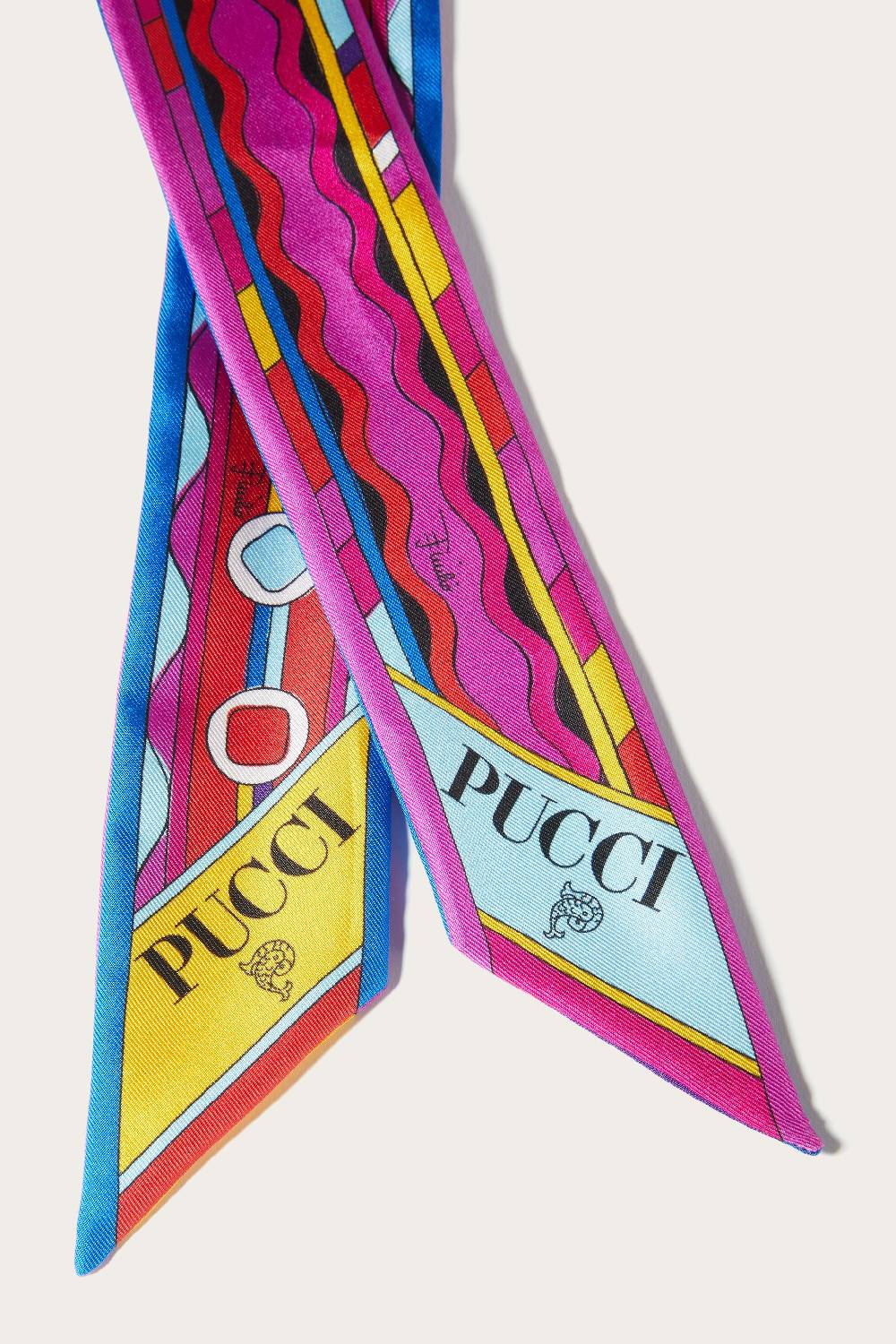 Pucci Foulard In Seta Con Stampe Vivara E Bersaglio