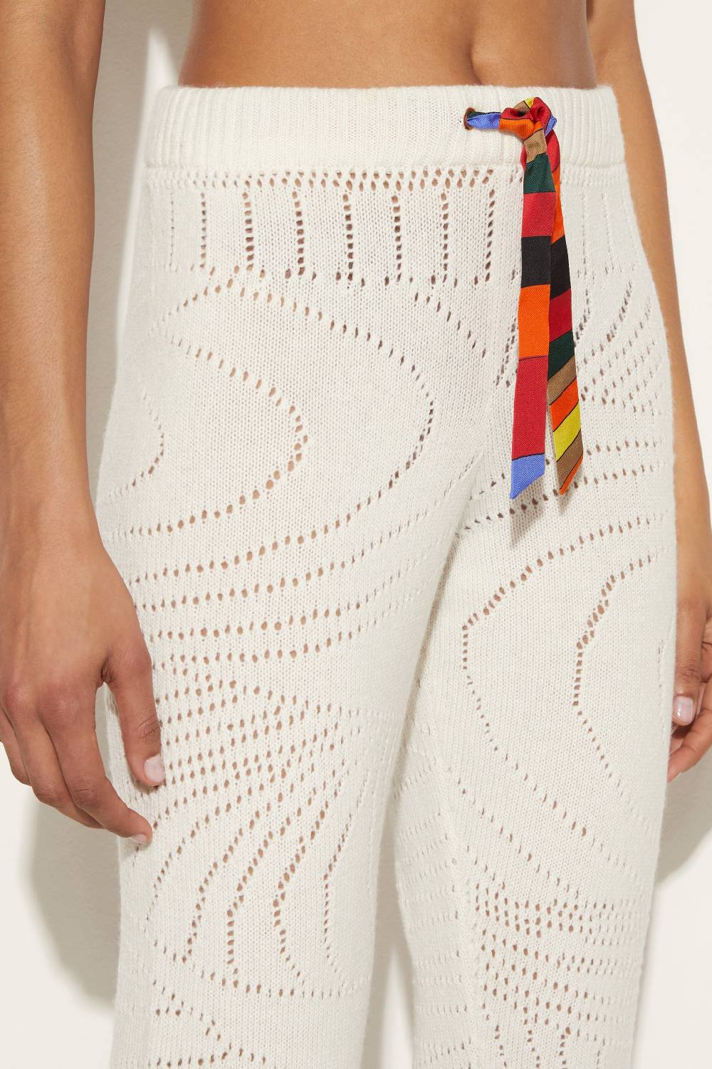 Pucci Pantaloni In Cashmere Con Lavorazione Pointelle