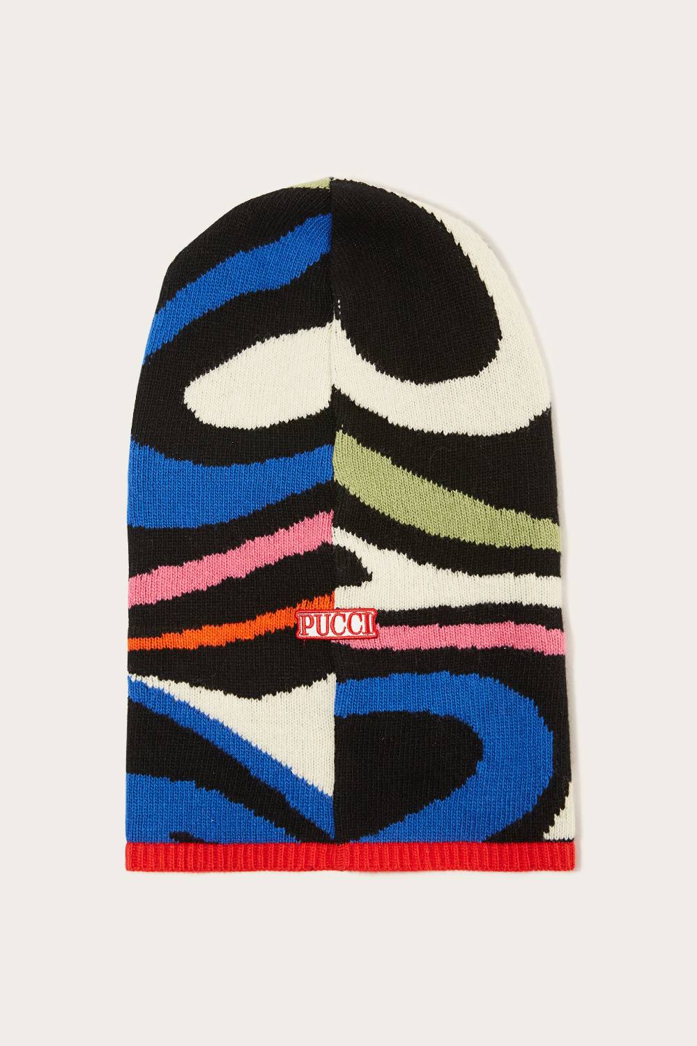 Pucci Passamontagna In Lana Jacquard Con Motivo Marmo