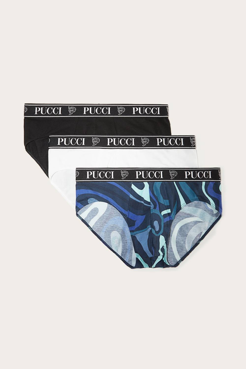 Pucci 3 Pack Slip con logo jacquard