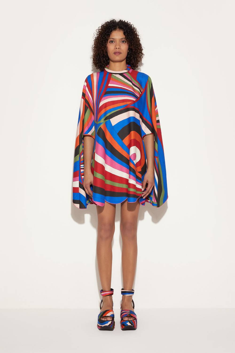 Pucci Abito A Mantella Con Stampa Iride