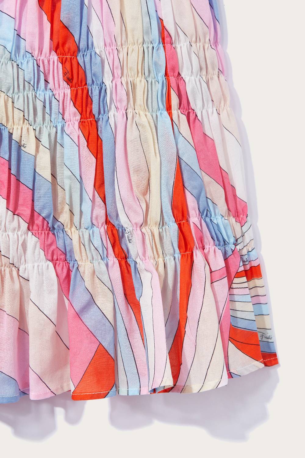 Pucci Abito A Punto Smock Con Stampa Iride