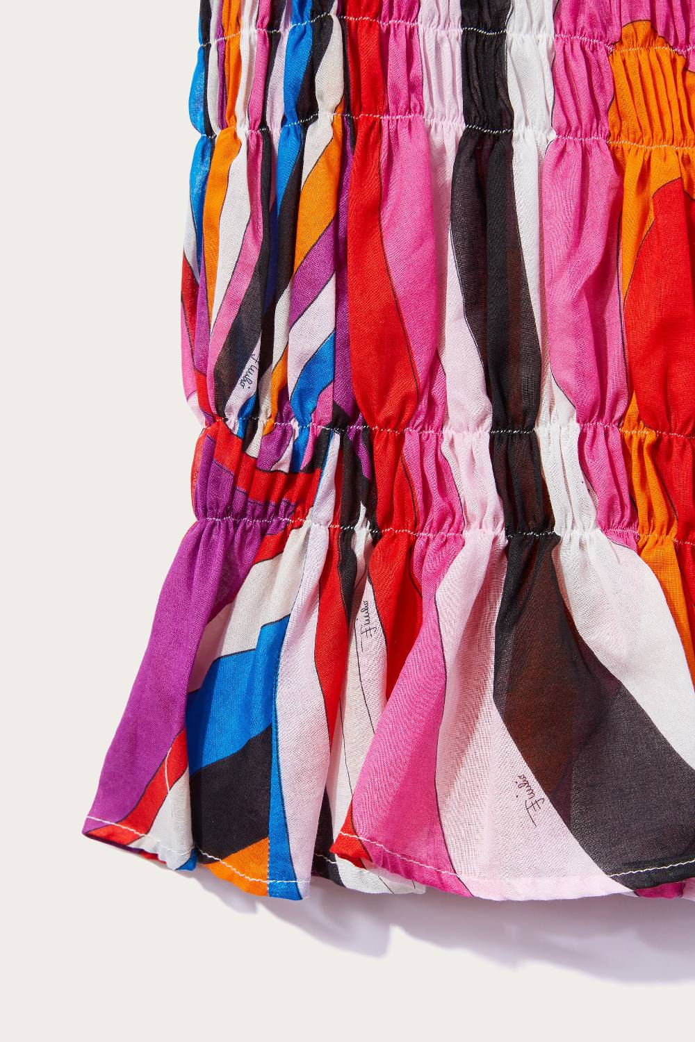 Pucci Abito A Punto Smock Con Stampa Iride