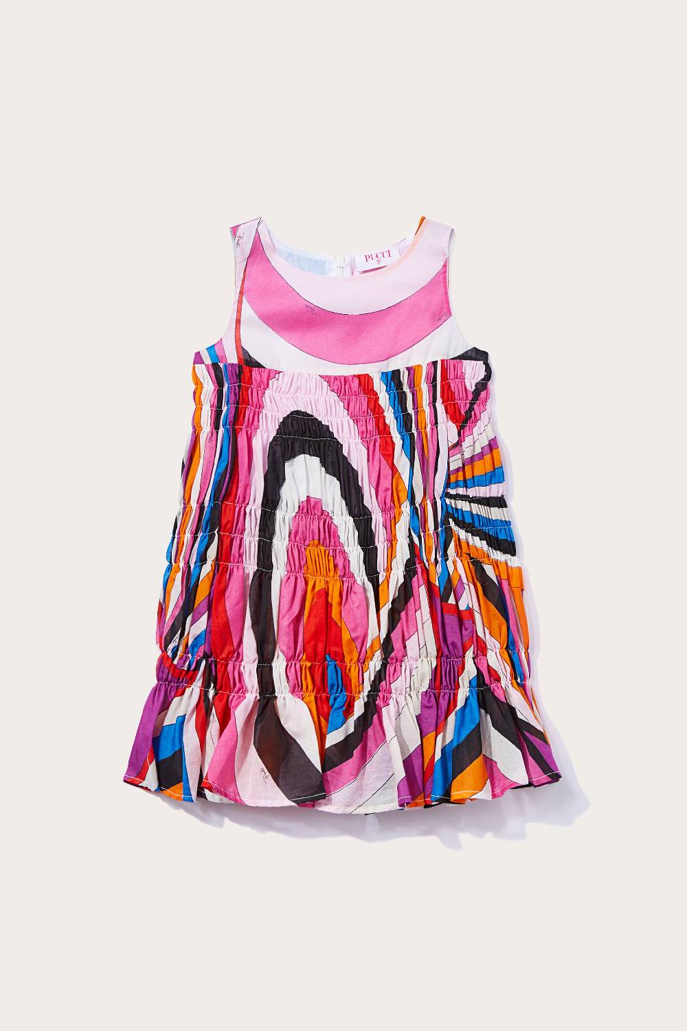 Pucci Abito a punto smock con stampa Iride