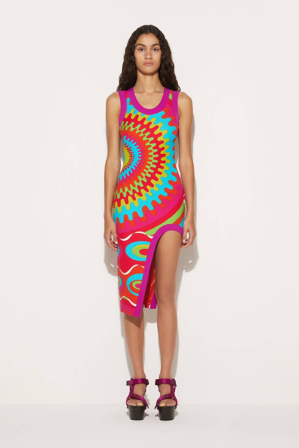 Pucci Abito Asimmetrico Con Stampa Bersaglio