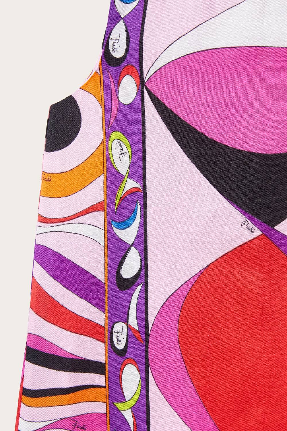 Pucci Abito Con Stampe Pesci E Marmo