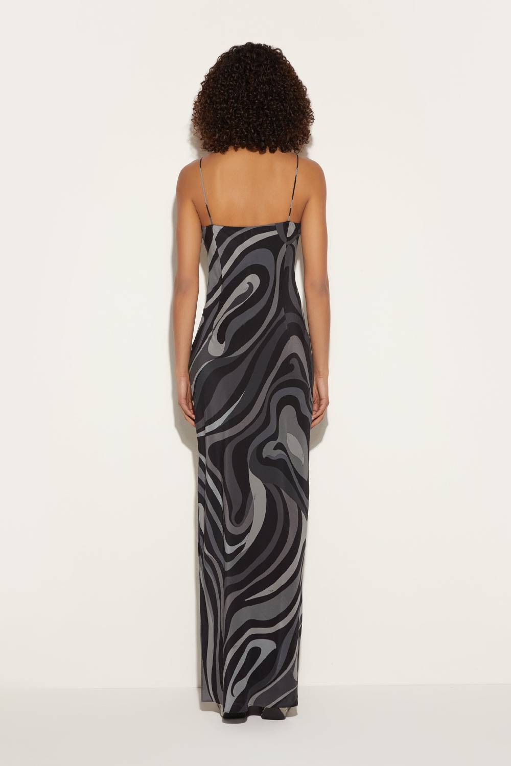 Pucci Abito In Seta Con Stampa Marmo