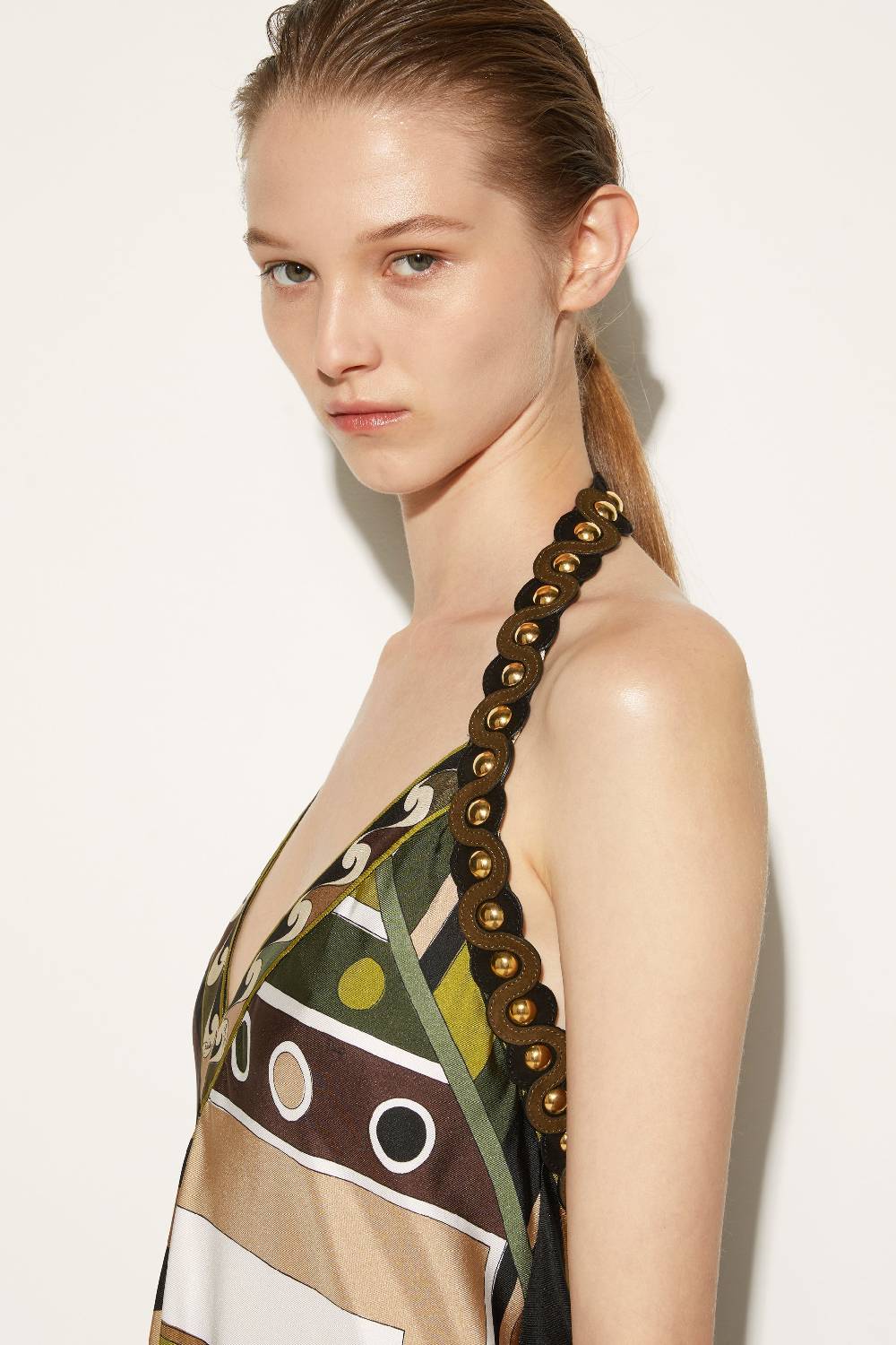 Pucci Abito In Seta Con Stampa Vivara