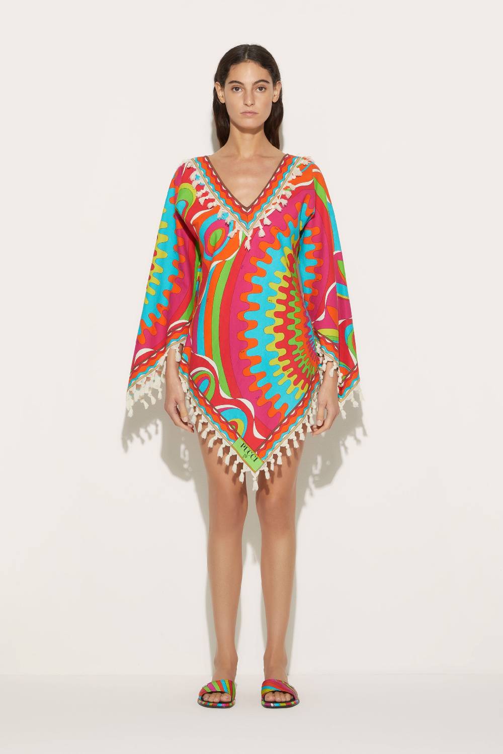 Pucci Abito Kaftano Con Stampa Bersaglio E Nappine