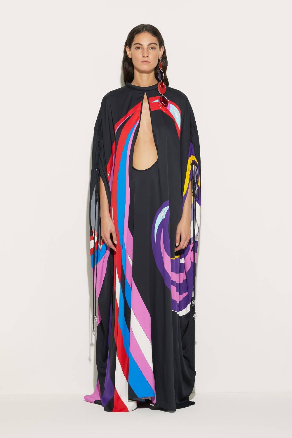 Pucci Abito Kaftano Con Stampa Cigni