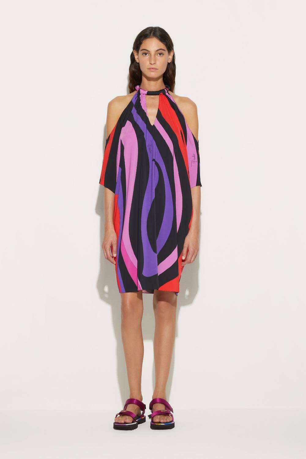 Pucci Abito Kaftano Con Stampa Marmo