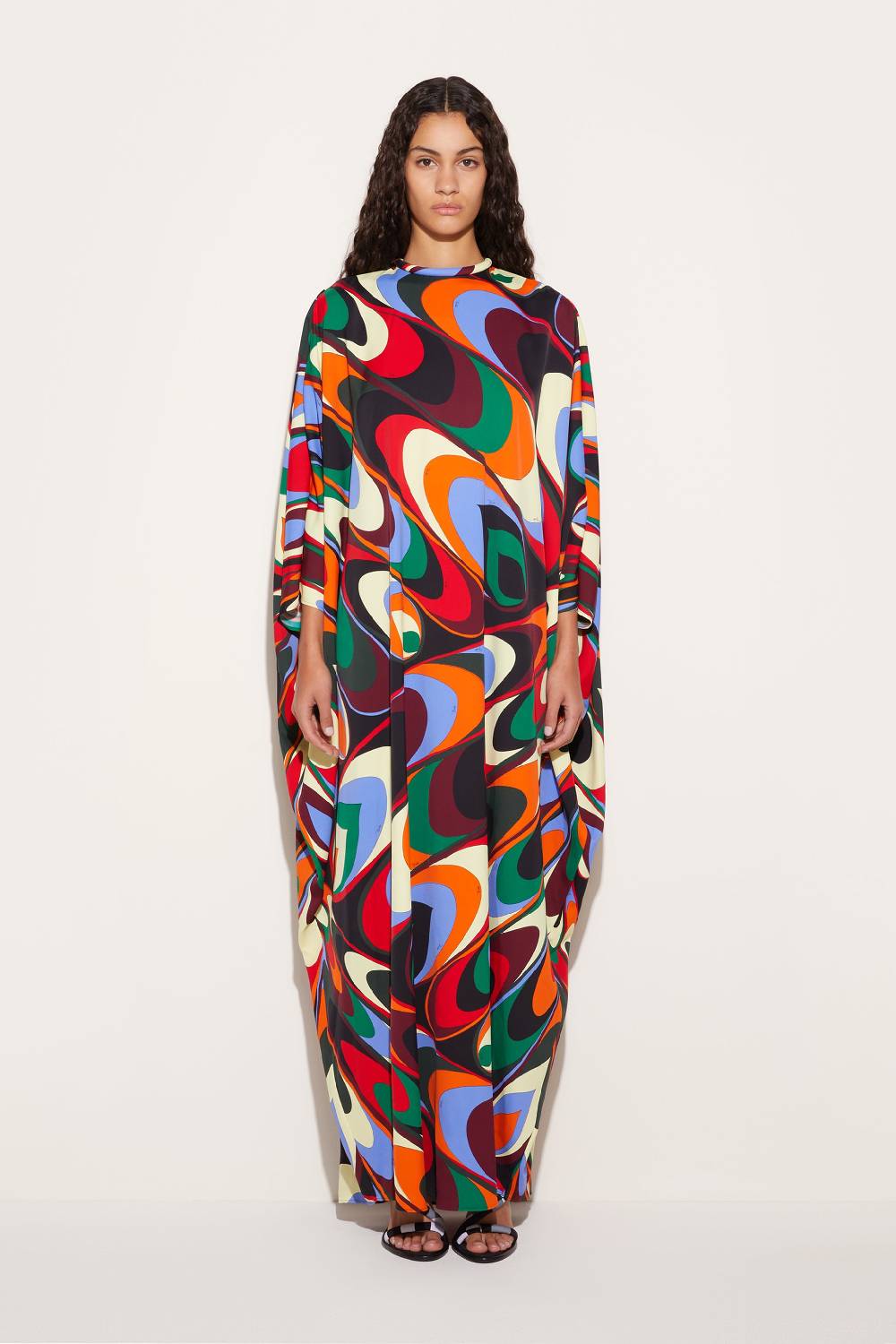 Pucci Abito Kaftano Con Stampa Onde