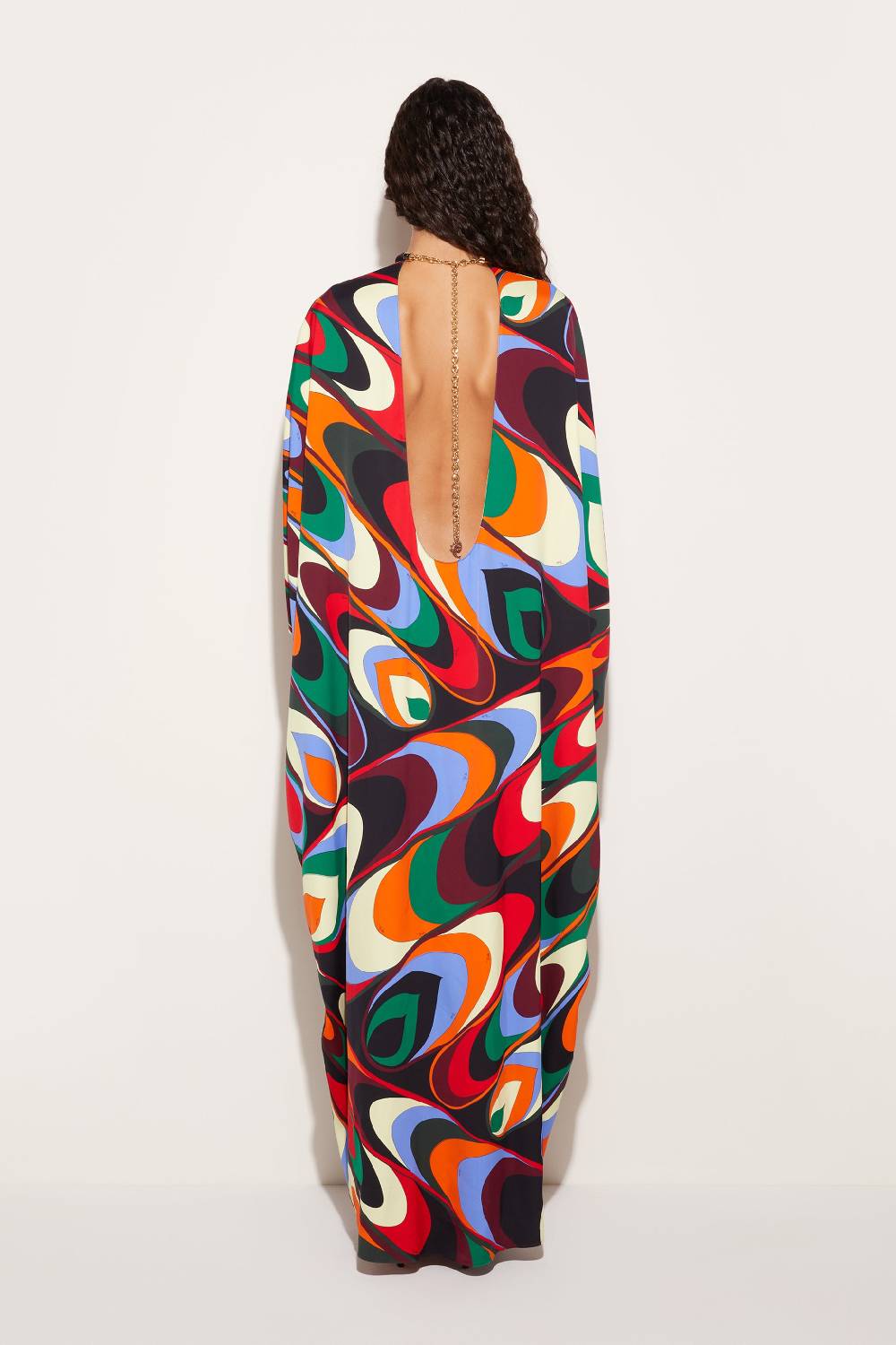 Pucci Abito Kaftano Con Stampa Onde
