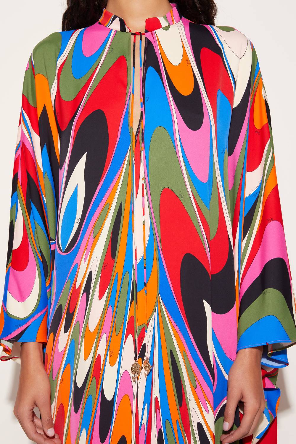 Pucci Abito Kaftano Con Stampa Onde