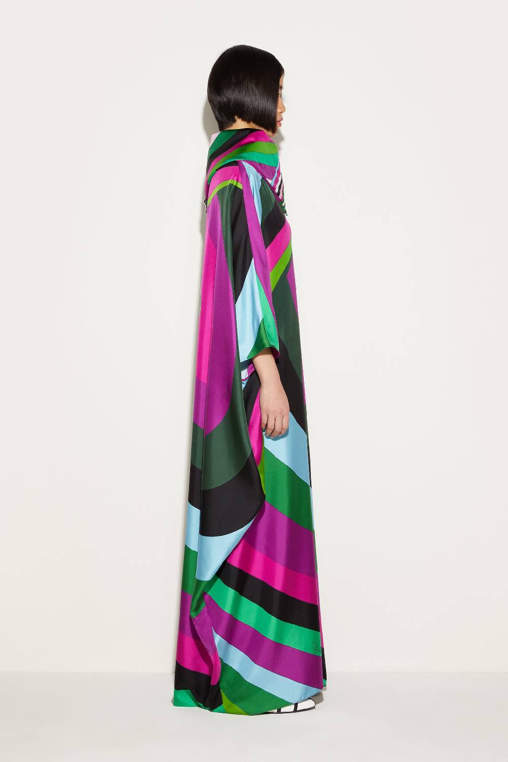 Pucci Abito Kaftano In Seta Con Stampa Iride