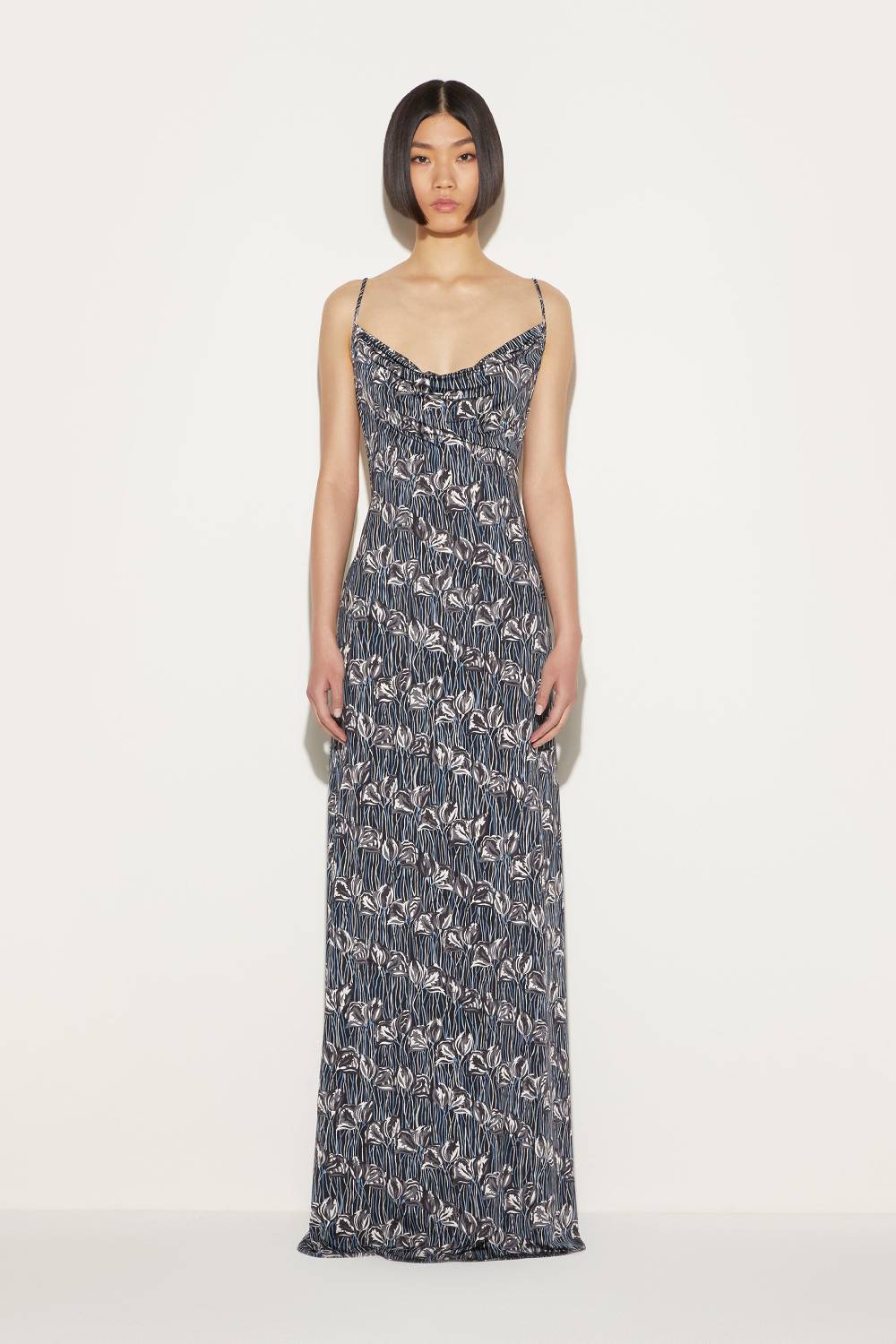 Pucci Abito Lungo Con Stampa Fior Di Loto