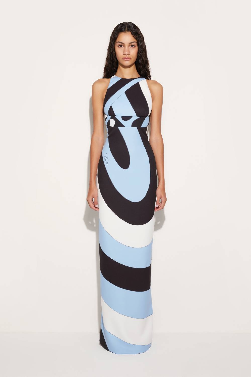 Pucci Abito Lungo Con Stampa Iride