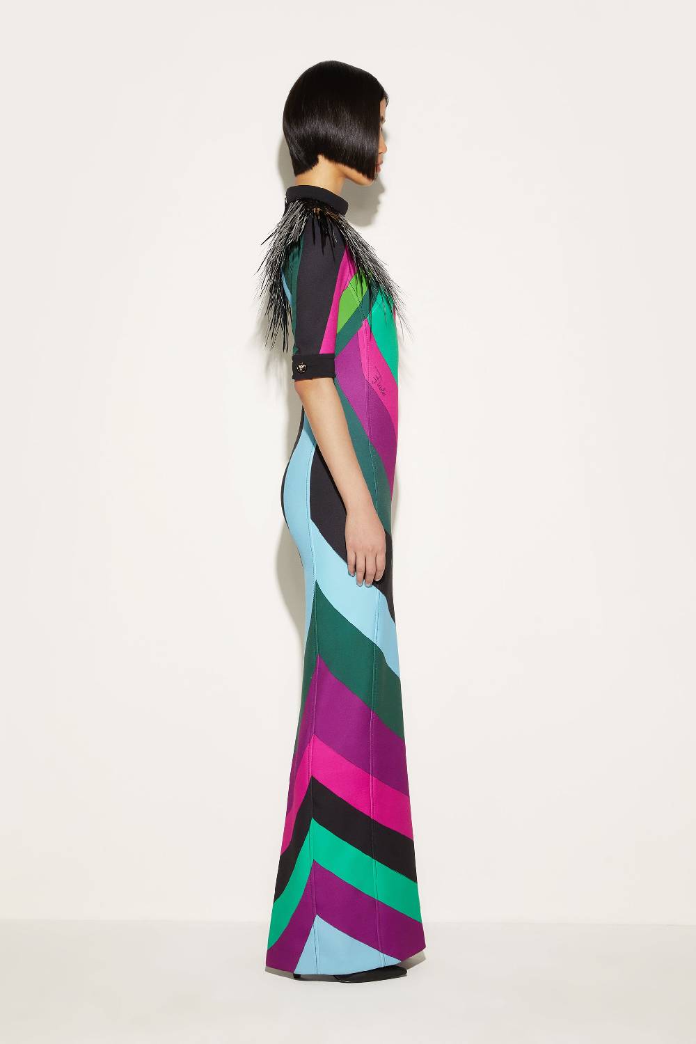 Pucci Abito Lungo Con Stampa Iride