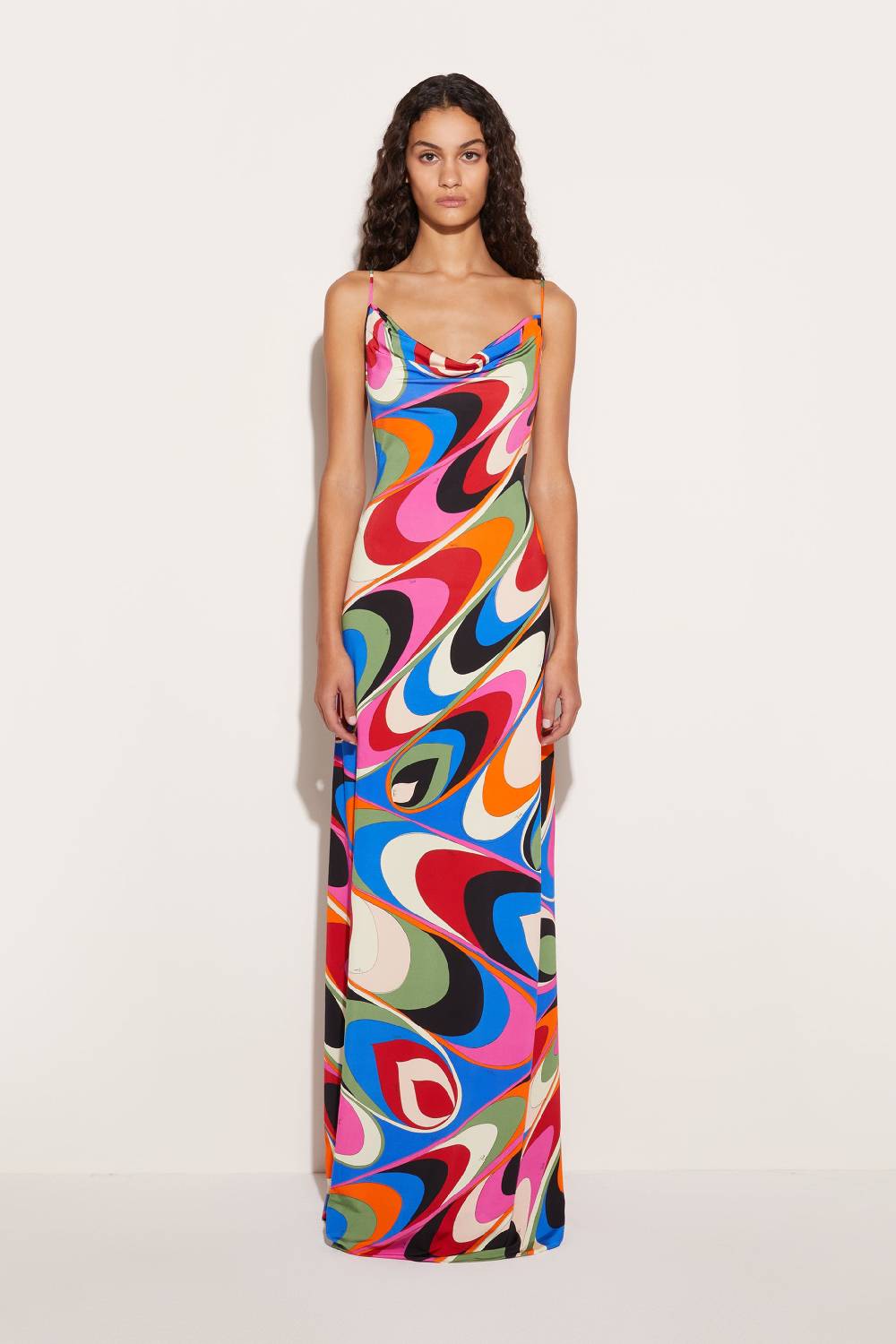 Pucci Abito Lungo Con Stampa Onde