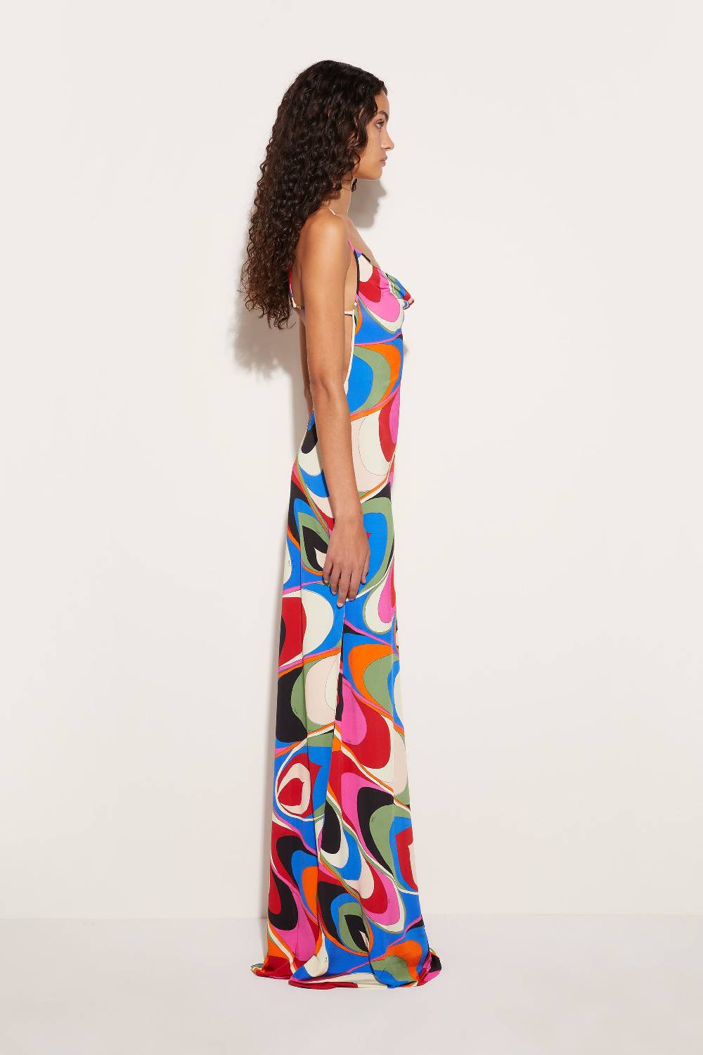 Pucci Abito Lungo Con Stampa Onde