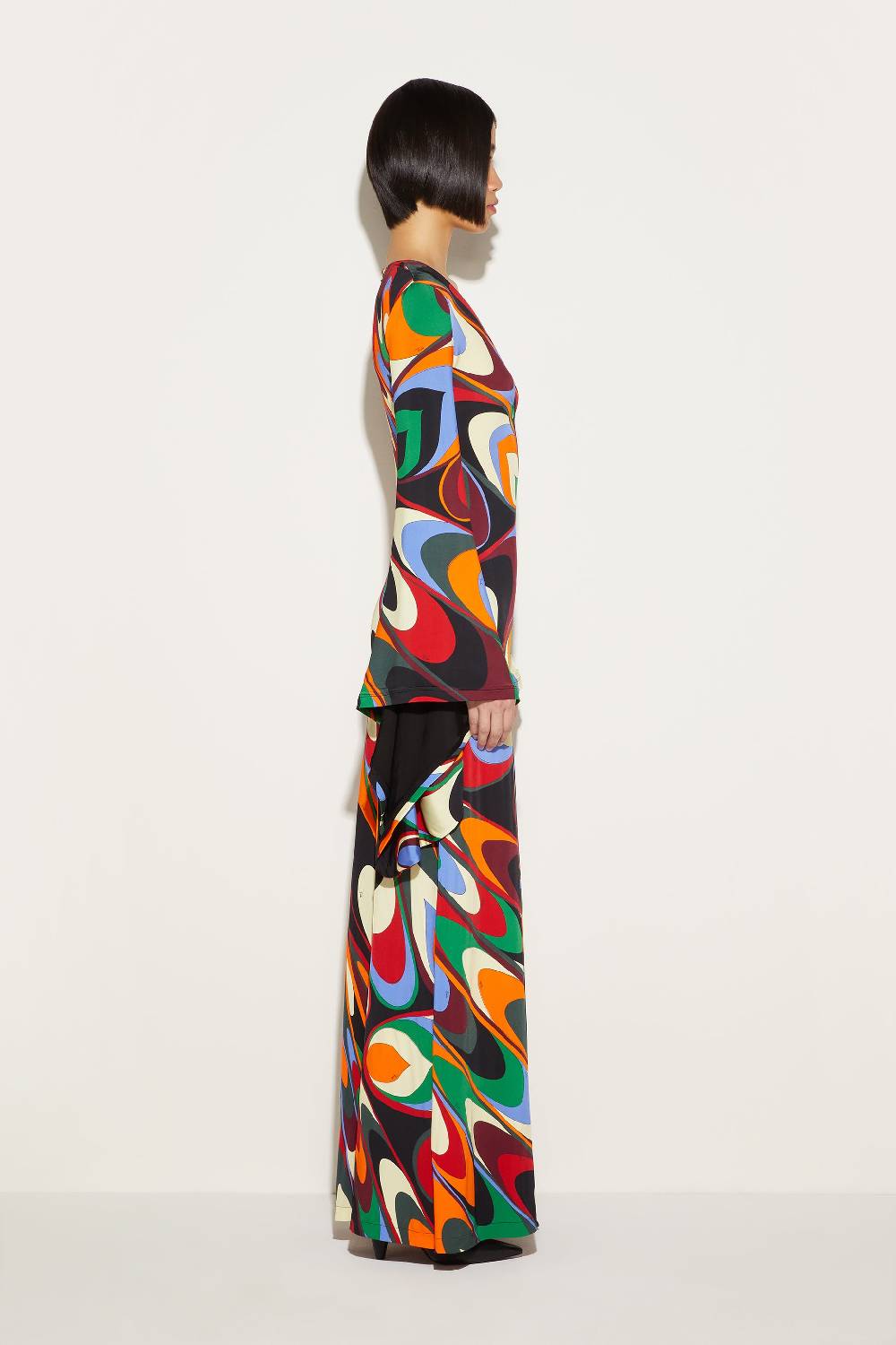 Pucci Abito Lungo Con Stampa Onde