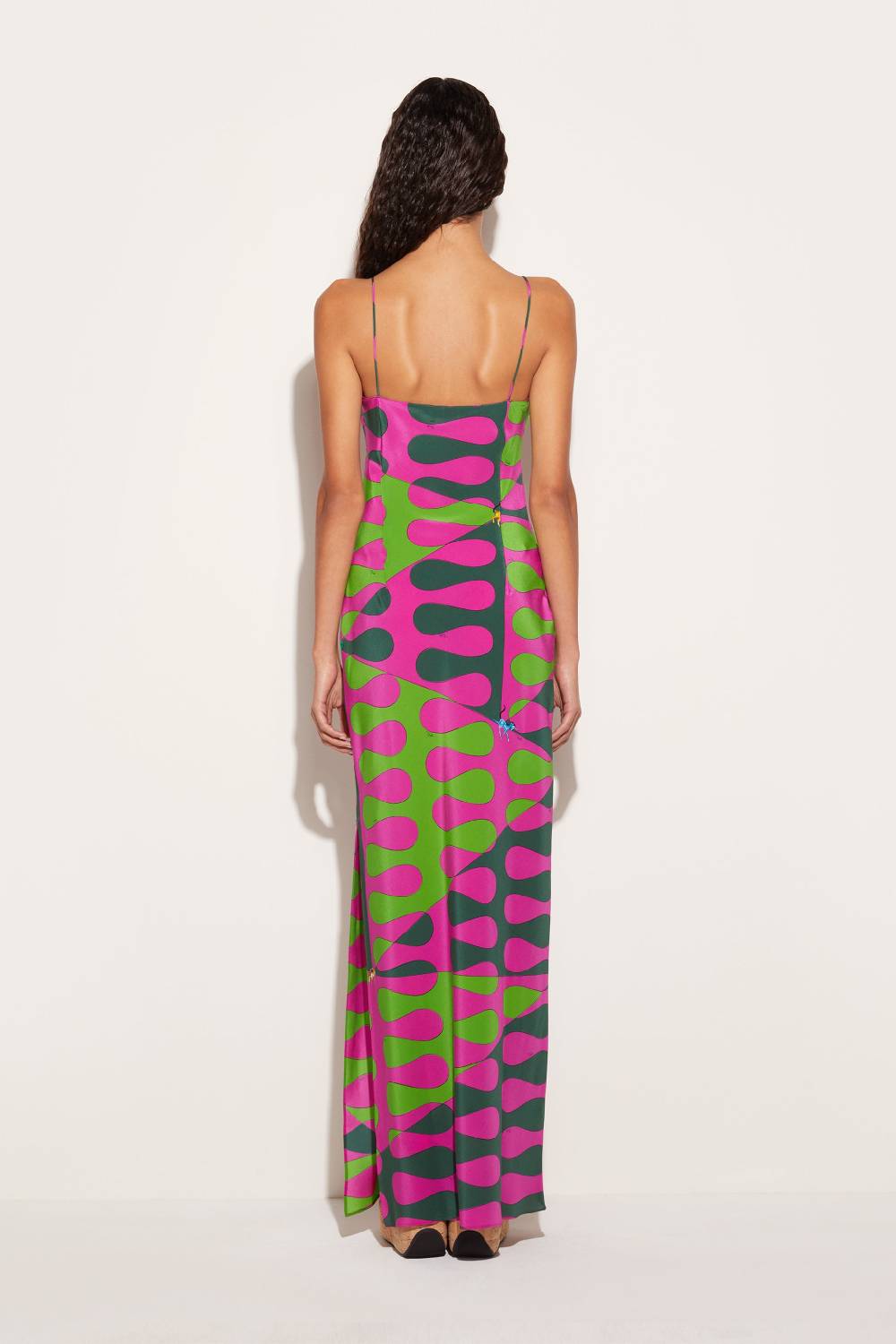 Pucci Abito Lungo In Seta Con Stampa Leocorno