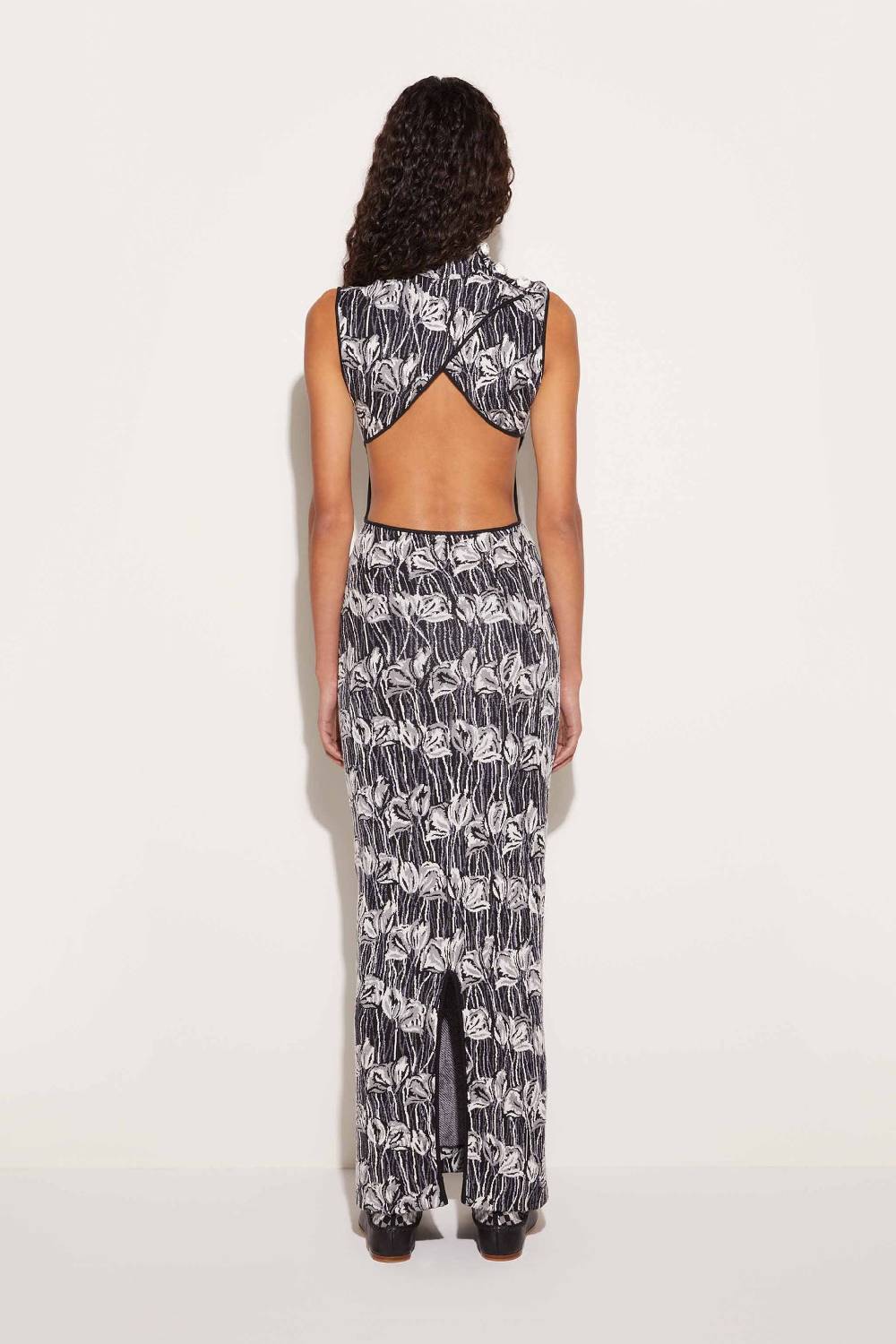 Pucci Abito Lungo Jacquard Con Motivo Fior Di Loto