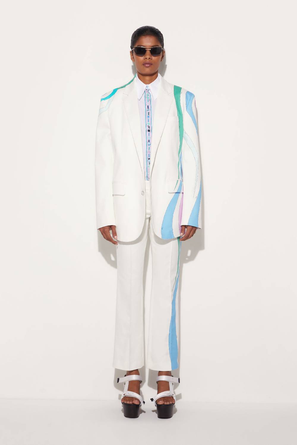 Pucci Blazer Monopetto Con Finiture Marmo