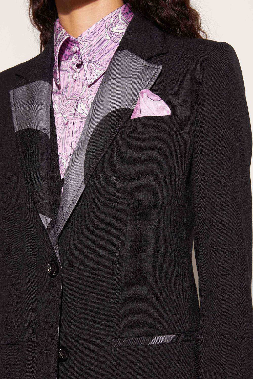 Pucci Blazer Monopetto Con Finiture Marmo