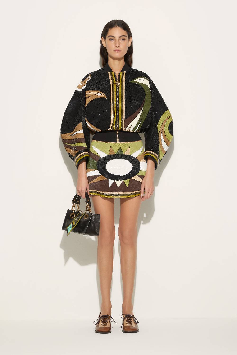 Pucci Bomber Con Motivo Cigni