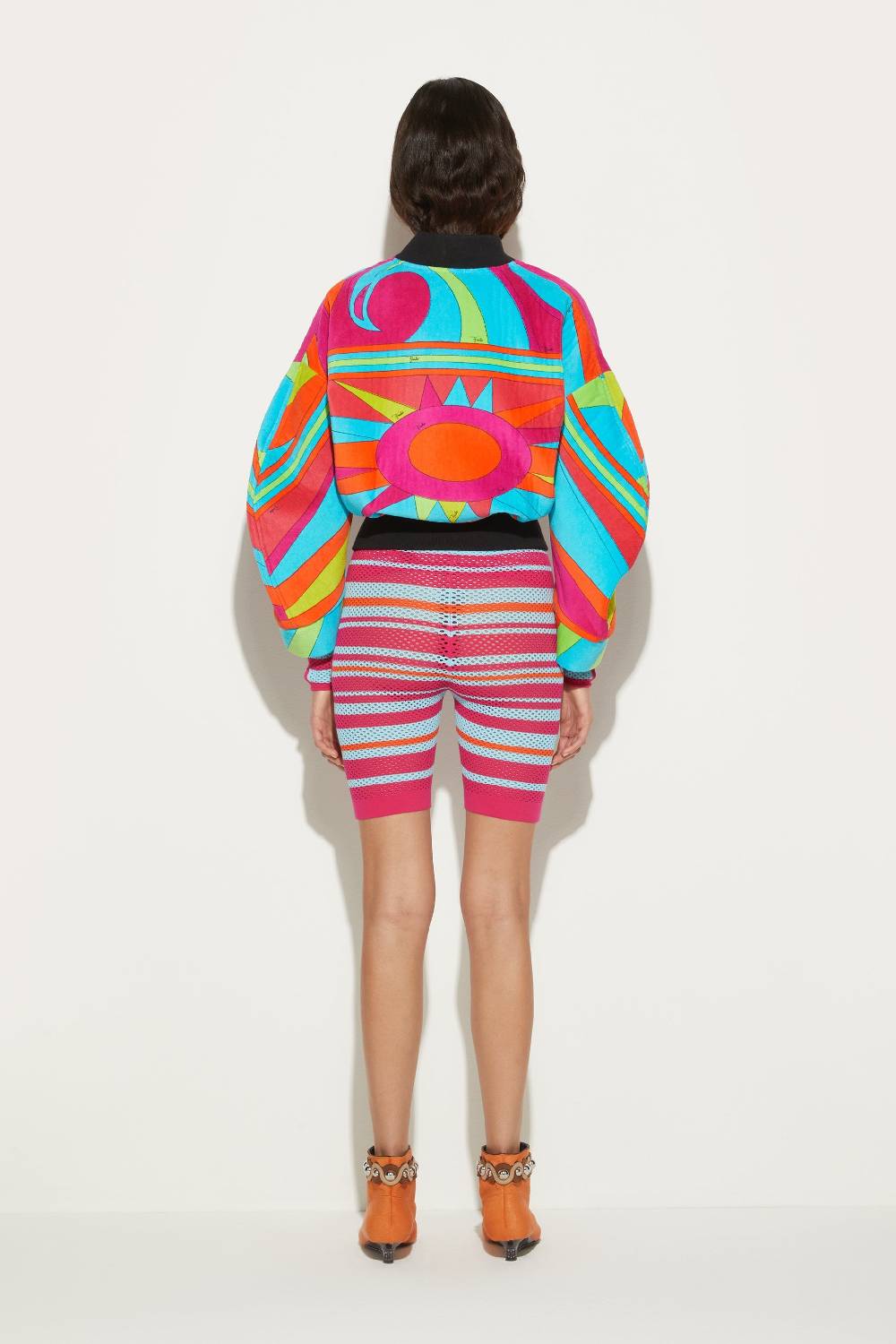 Pucci Bomber In Spugna Con Stampa Cigni