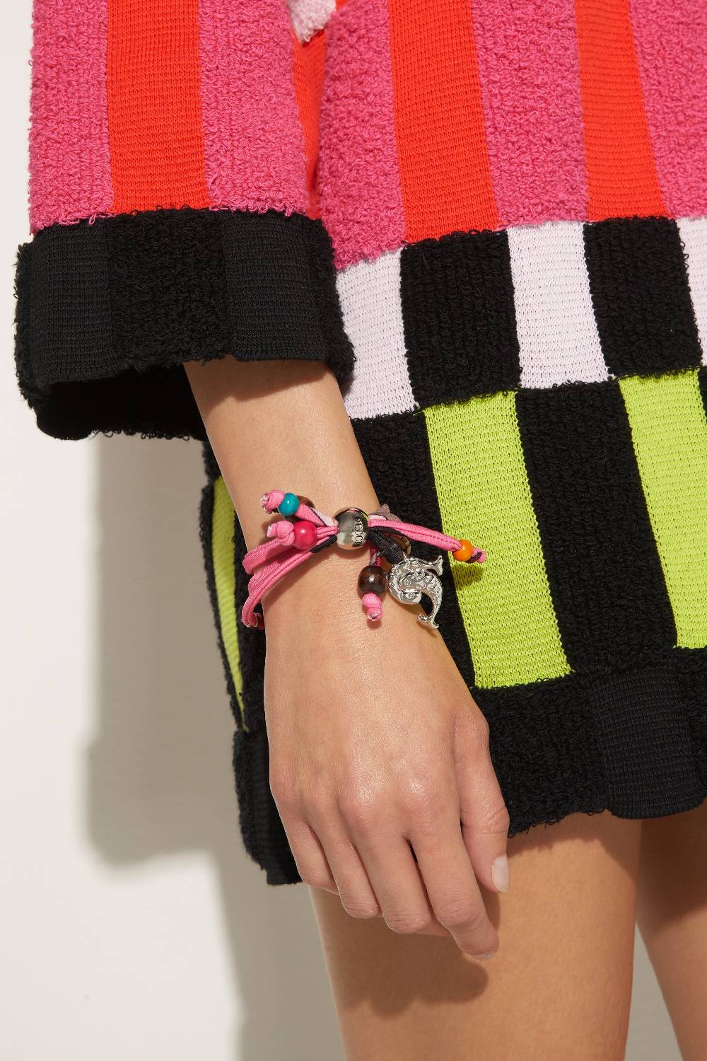 Pucci Bracciale Con Perline E Stampa Fiamme