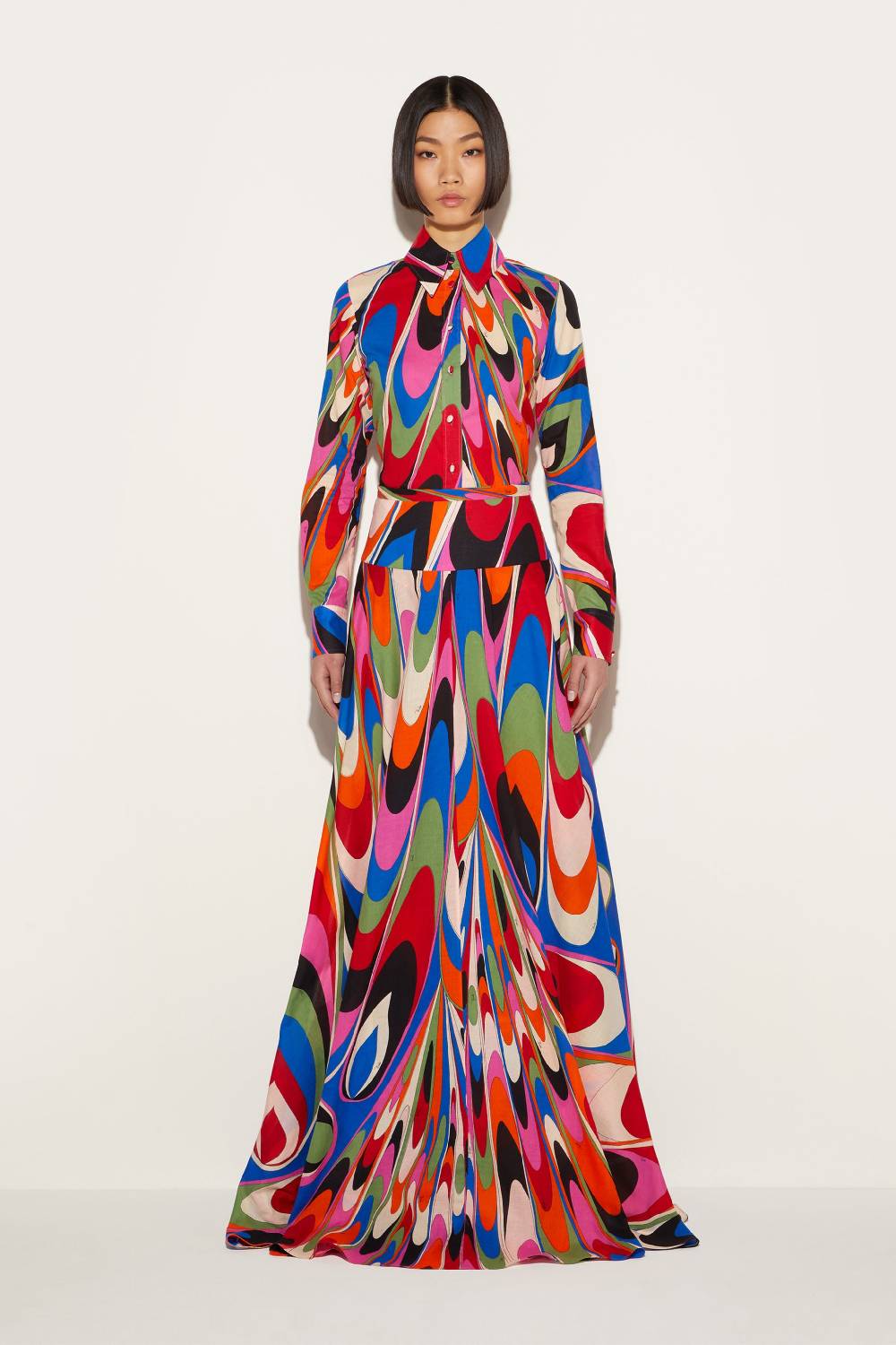 Pucci Camicia Con Stampa Onde