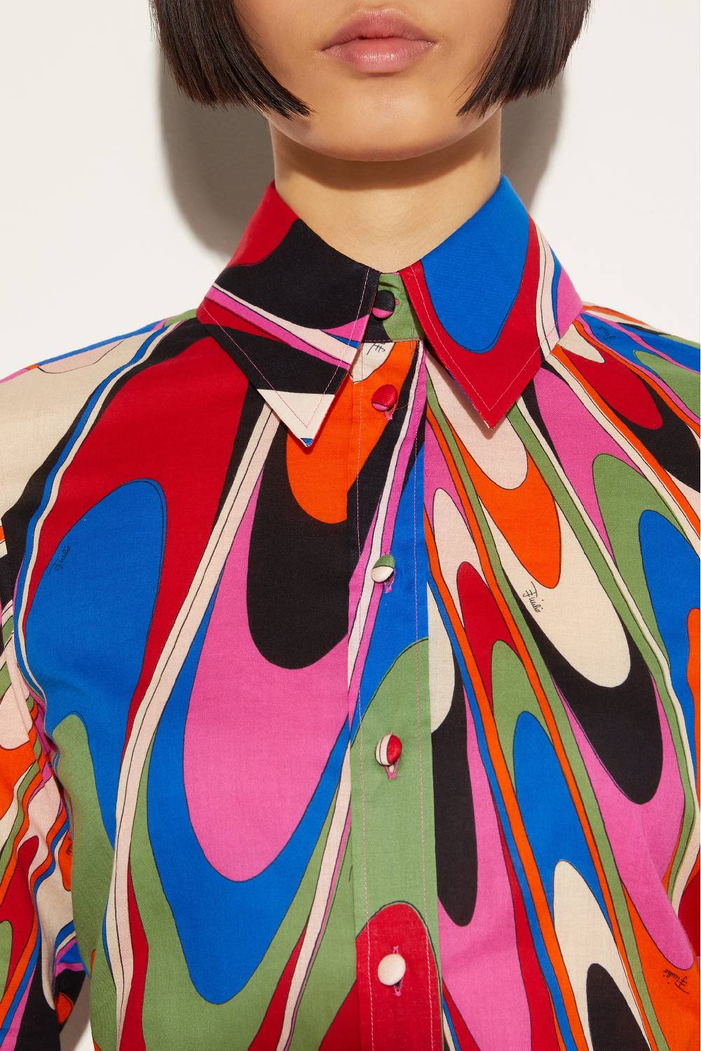 Pucci Camicia Con Stampa Onde