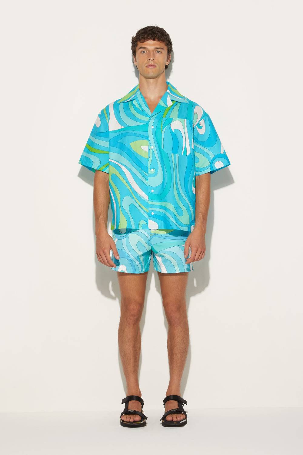 Pucci Camicia Da Bowling Con Stampa Marmo