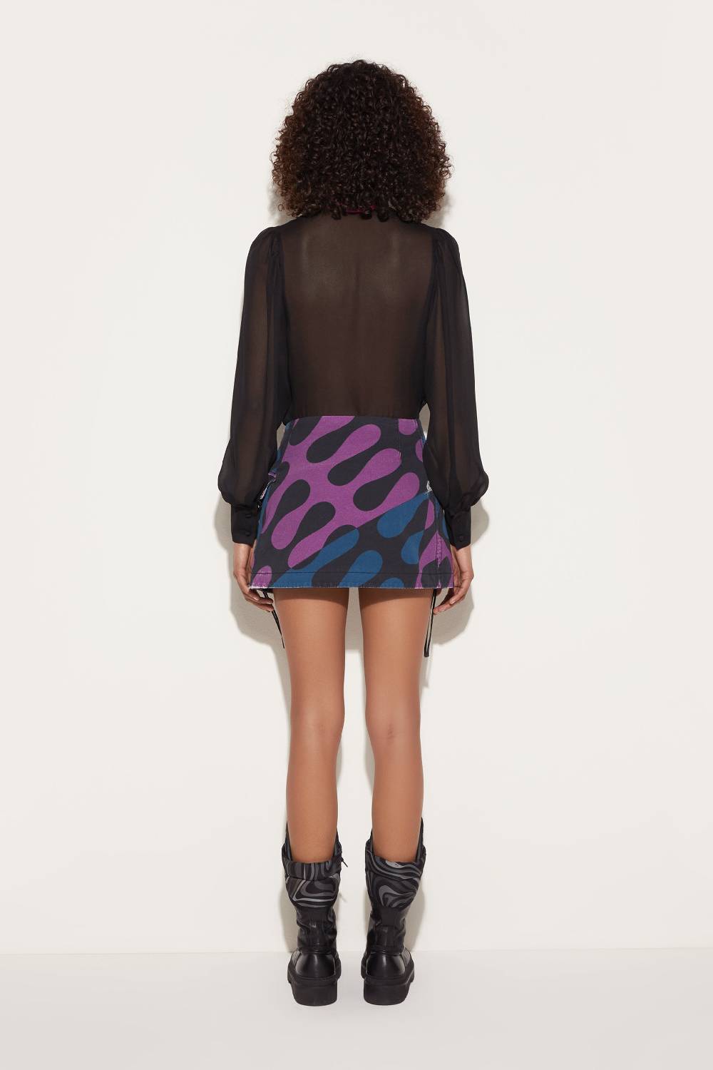 Pucci Camicia In Seta Con Finiture Marmo