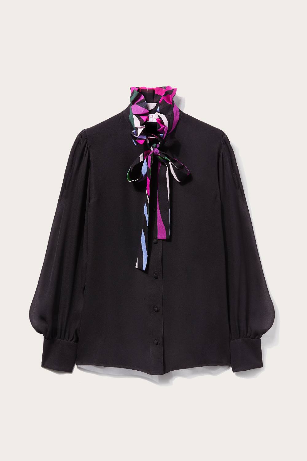 Pucci Camicia in seta con finiture Marmo