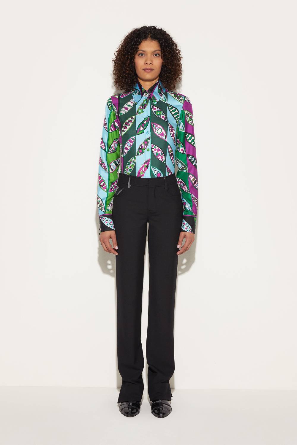 Pucci Camicia In Seta Con Stampa Girandole