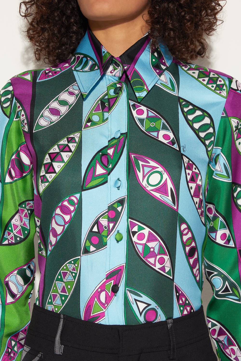 Pucci Camicia In Seta Con Stampa Girandole