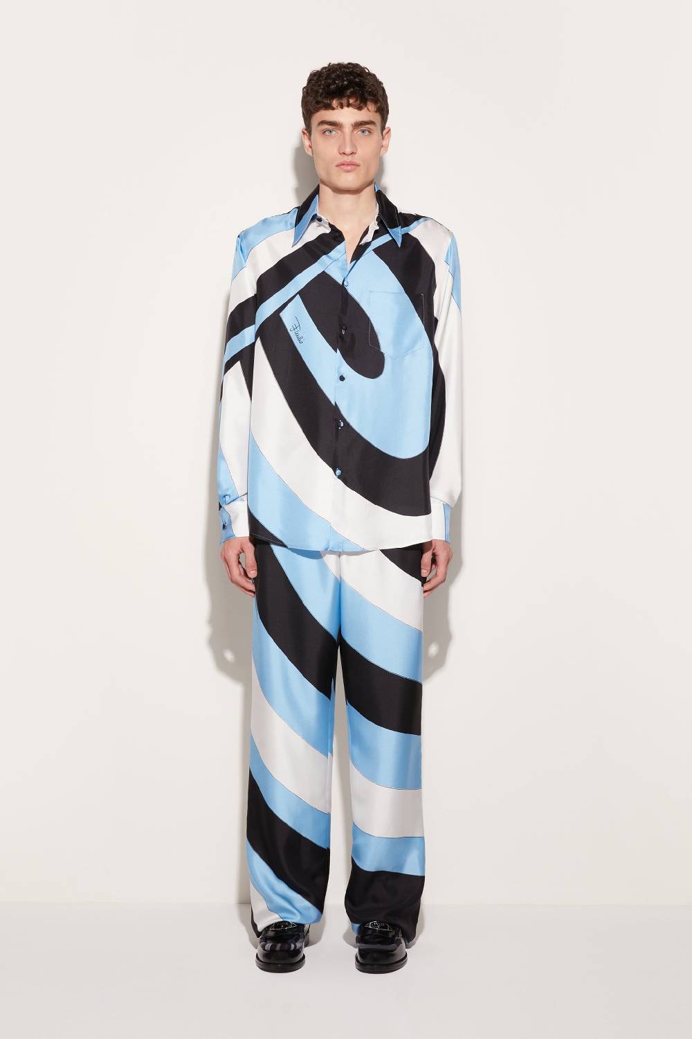 Pucci Camicia In Seta Con Stampa Iride