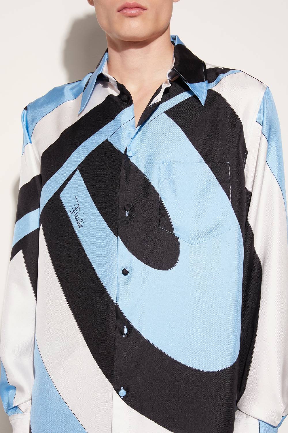 Pucci Camicia In Seta Con Stampa Iride