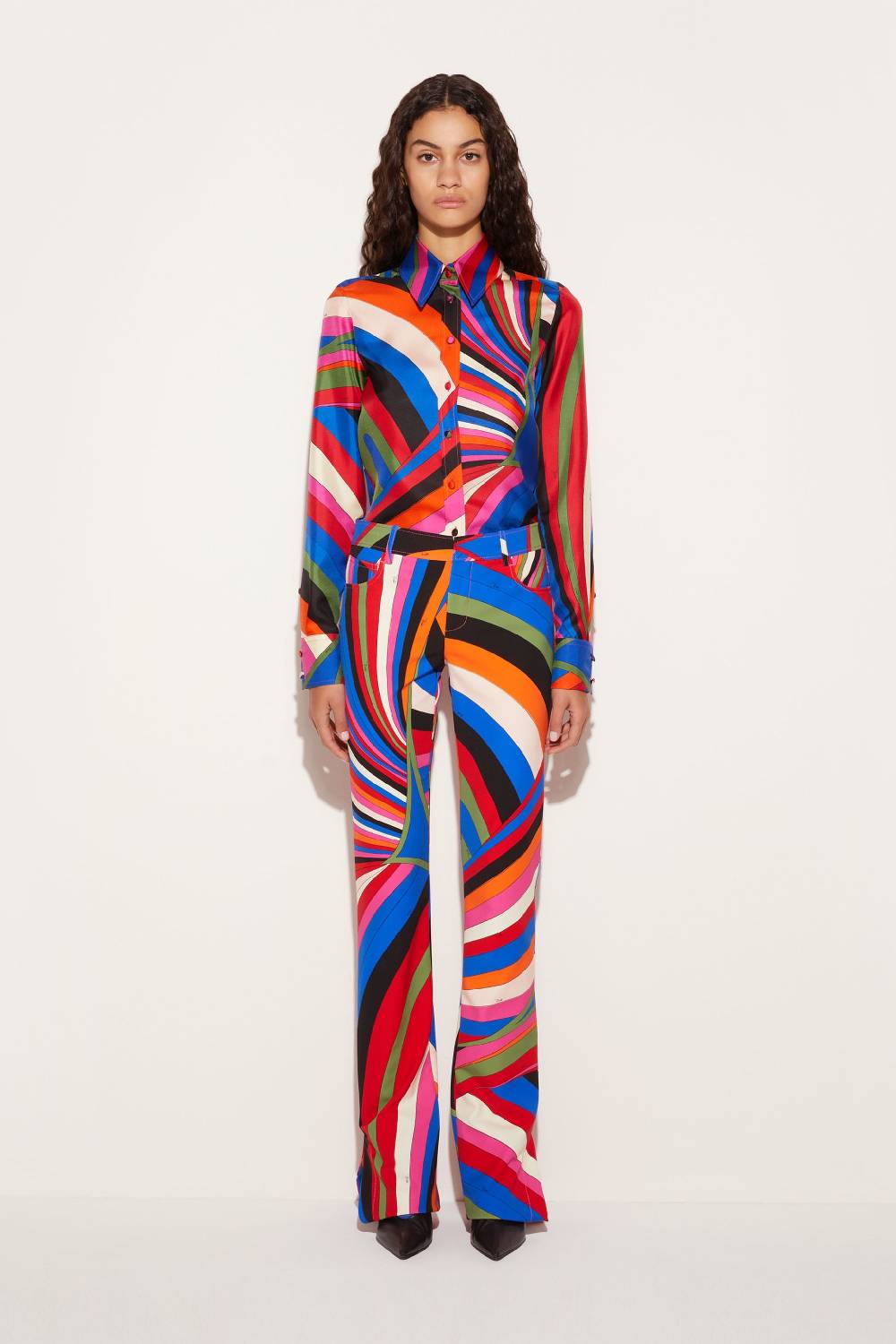 Pucci Camicia In Seta Con Stampa Iride