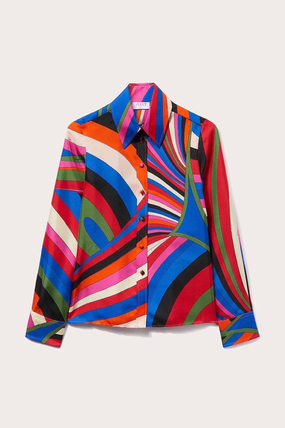 Pucci Camicia in seta con stampa Iride