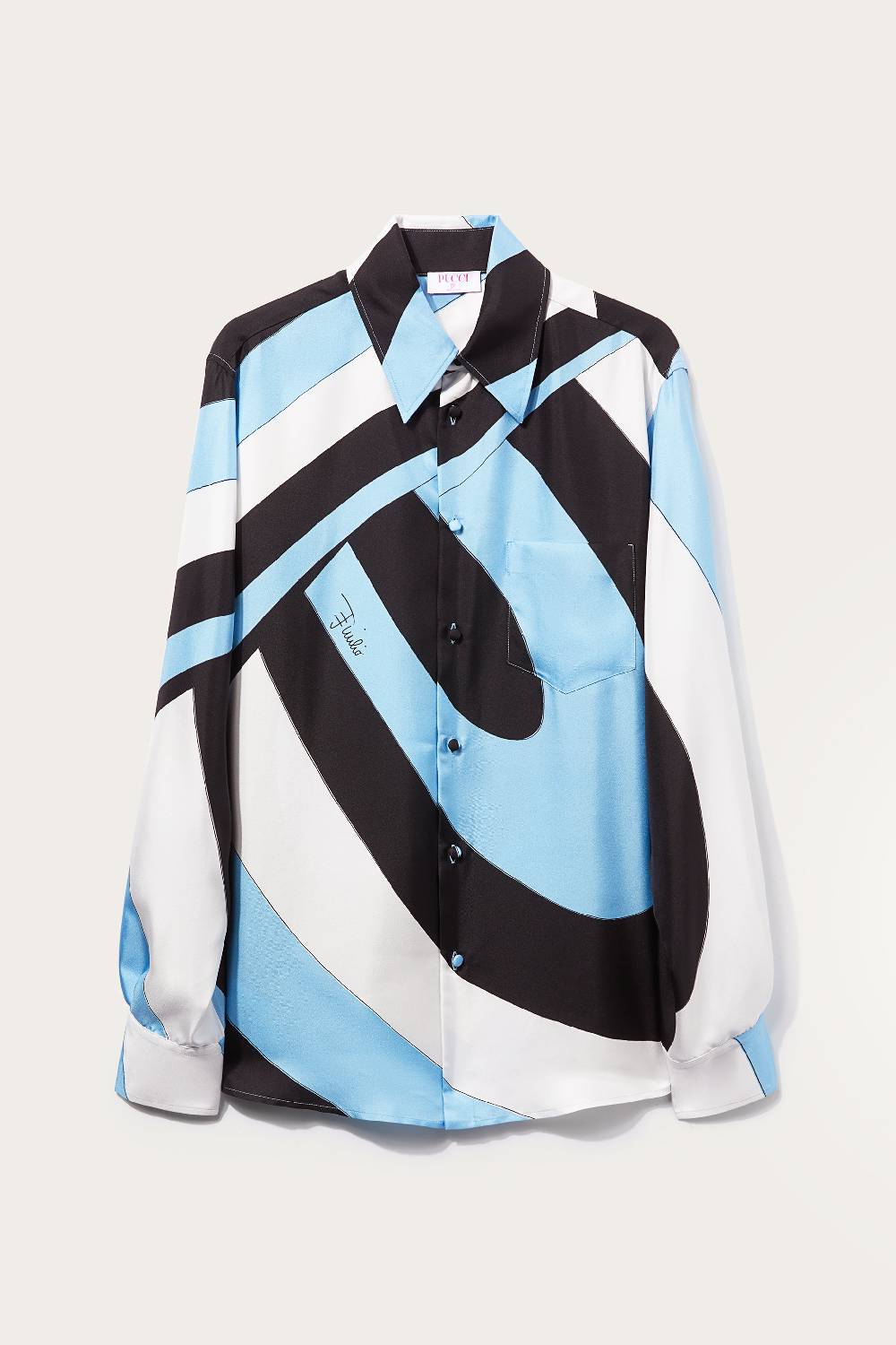 Pucci Camicia in seta con stampa Iride