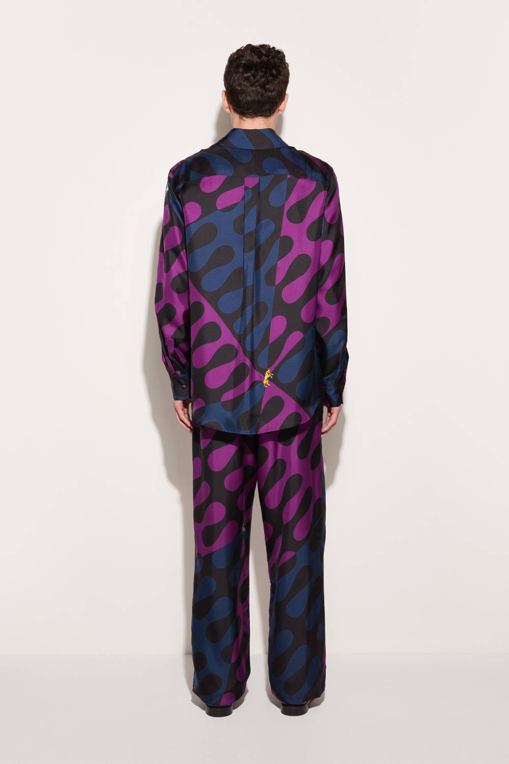 Pucci Camicia In Seta Con Stampa Leocorno